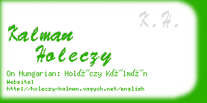 kalman holeczy business card